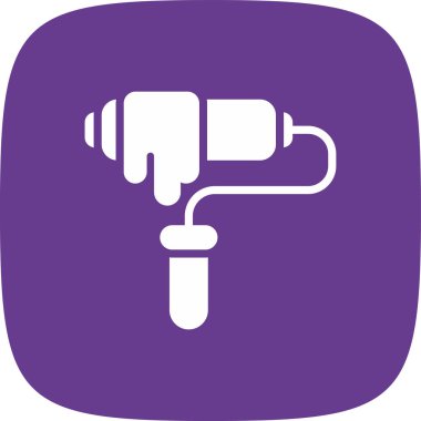 Boya Roller Simgesi, Vektör İllüstrasyonu