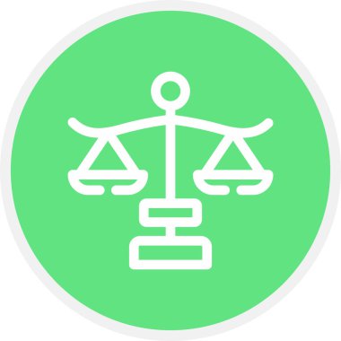 Borç Satırı Çemberi Basit Simge, Vektör İllüstrasyonu