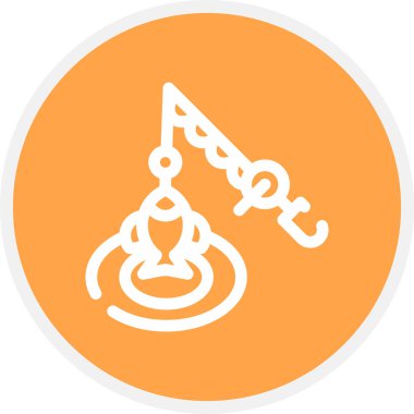 Buz Oltası Halkası Basit Simge, Vektör Resimleri