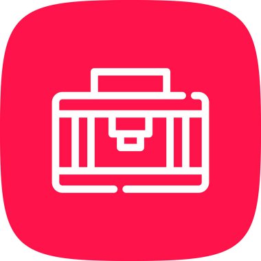 bavul basit simgesi, vektör illüstrasyonu