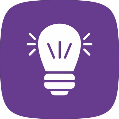 Led Lambası Basit Simge, Vektör İllüstrasyonu