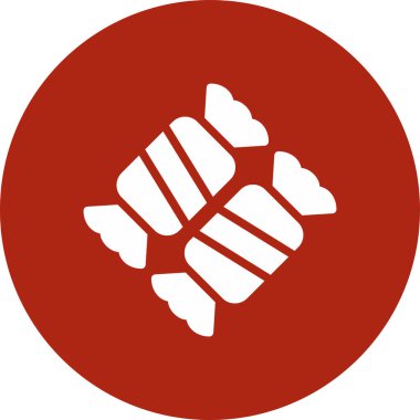 Şeker basit simgesi, vektör illüstrasyonu