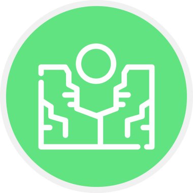 Büyük Kanyon Hat Çemberi Basit Simge, Vektör Resimleri