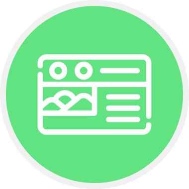 Günlük Satırı Çemberi Basit Simge, Vektör Resimleri