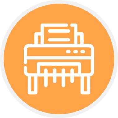 Kağıt Parçalayıcı Satırı Çemberi Basit Simge, Vektör Resimleri