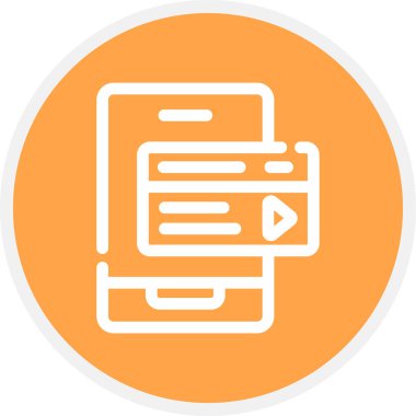 Dijital Finansal Trans Satır Çemberi Basit Simge, Vektör Resimleri