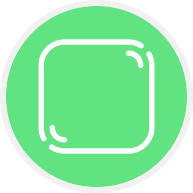 Kare Satır Çemberi Basit Simge, Vektör Resimleri