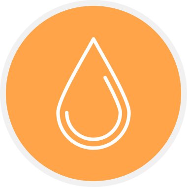 Su Düşürme Hattı Çemberi Basit Simge, Vektör Resimleri