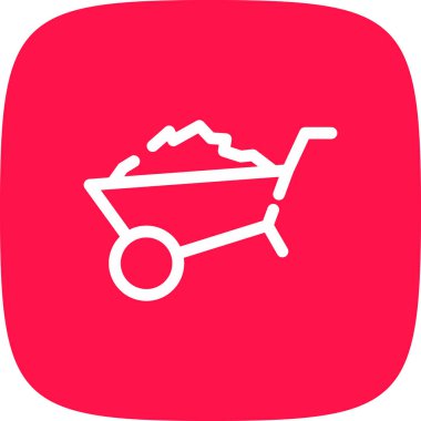 el arabası basit simgesi, vektör çizim