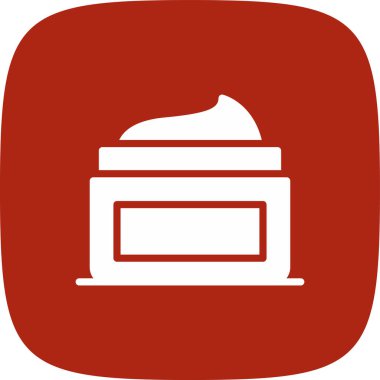 Yüz Kremi Basit Simgesi, Vektör İllüstrasyonu