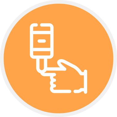 Kan Test Çizgisi Çemberi Basit Simge, Vektör İllüstrasyonu