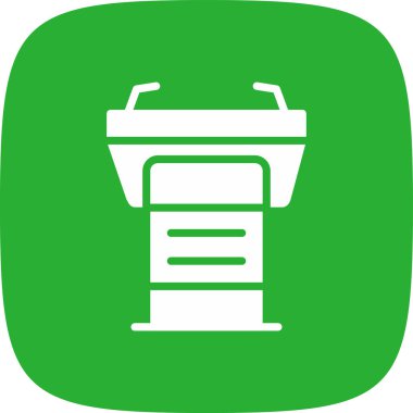 tribün basit simgesi, vektör çizim