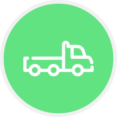 Karavan Hattı Çemberi Basit Simge, Vektör İllüstrasyonu