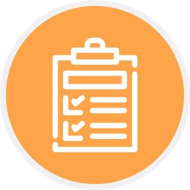 Kontrol Listesi Satır Çemberi Basit Simge, Vektör Resimleri