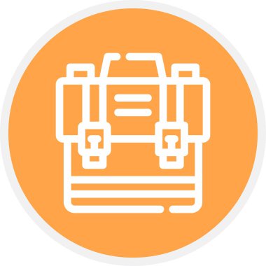 Evrak çantası Satır Çemberi Basit Simge, Vektör Resimleri