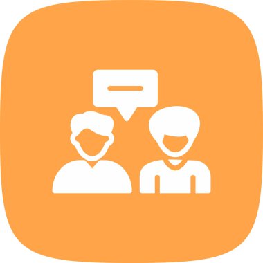 Sohbet basit simgesi, vektör çizim