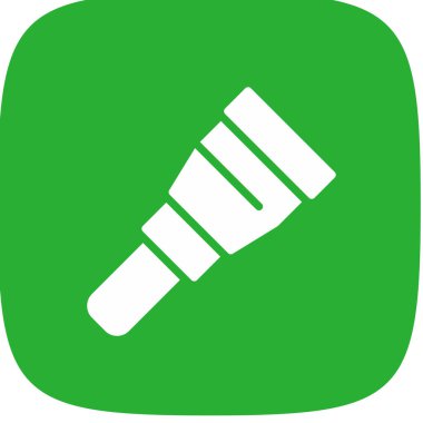 Flashlight Basit Simge, Vektör İllüstrasyonu