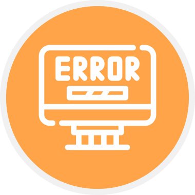 Hata Satırı Çemberi Basit Simge, Vektör İllüstrasyonu