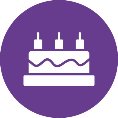 Kek. Web simgesi basit illüstrasyon