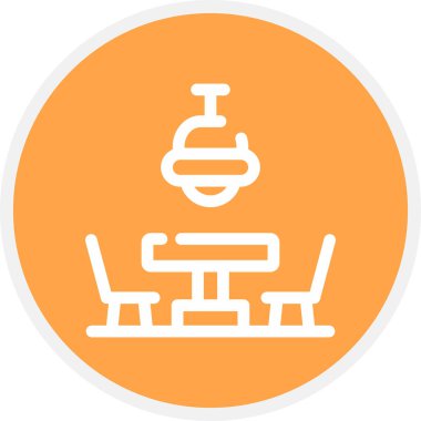 Yemek Masası Çemberi Basit Simge, Vektör Resimleri