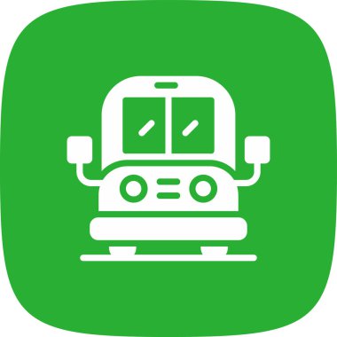 otobüs basit simgesi, vektör çizim