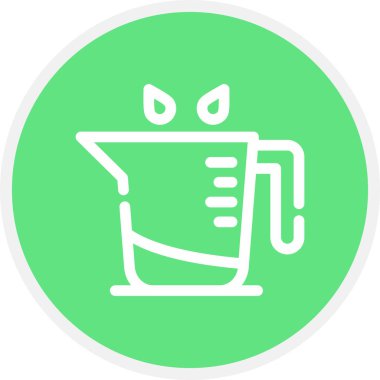 Glass Line Circle Basit Simge, Vektör Resimleri Ölçümleniyor