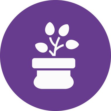 Bitki. Web simgesi basit illüstrasyon