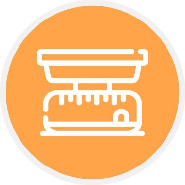 Mutfak Ölçekleme Satırı Çemberi Basit Simge, Vektör Resimleri