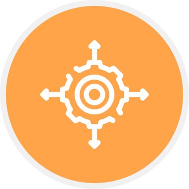 Genişleme Çizgisi Çemberi Basit Simge, Vektör Resimleri