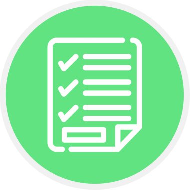 Belge Satırı Çemberi Basit Simge, Vektör Resimleri