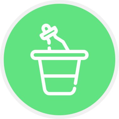 Bira Küvet Hattı Çemberi Basit Simge, Vektör Resimleri