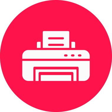 Modern yazıcı. Web simgesi basit illüstrasyon