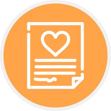 Evlilik Sözleşmesi Çemberi Basit Simge, Vektör Resimleri