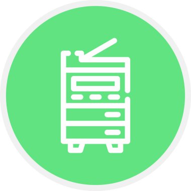 Fotokopi Çizgisi Çemberi Basit Simge, Vektör Resimleri