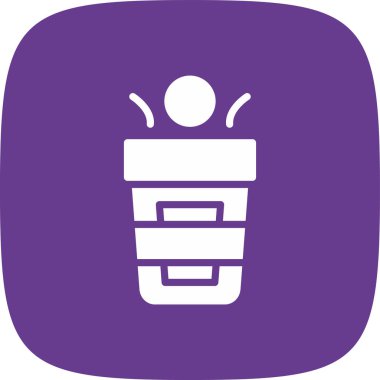 Bira Pong Basit Simgesi, Vektör İllüstrasyonu