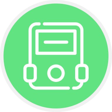 Glikoz Çizgisi Çemberi Basit Simge, Vektör Resimleri