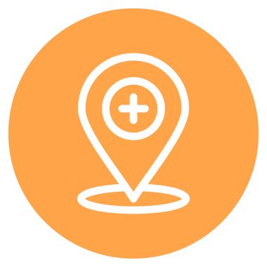 Yer Tutucu Satırı Çemberi Basit Simge, Vektör Resimleri