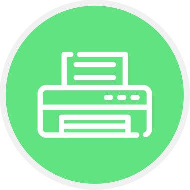 Yazıcı Satırı Çemberi Basit Simge, Vektör Resimleri