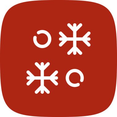 Kar tanesi basit simgesi, vektör çizim