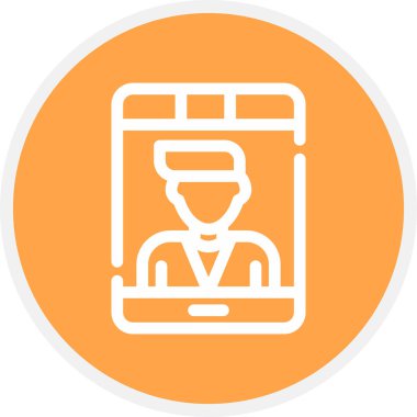 Tüketici Elektronik Hattı Çemberi Basit Simge, Vektör Resimleri