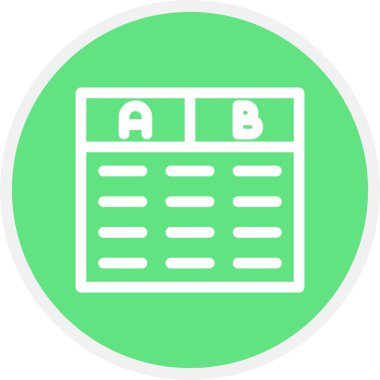 Rekabet Satırı Çemberi Basit Simge, Vektör İllüstrasyonu