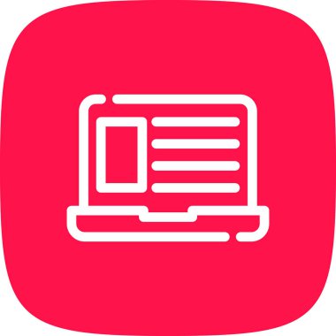 dizüstü bilgisayar basit simgesi, vektör çizim