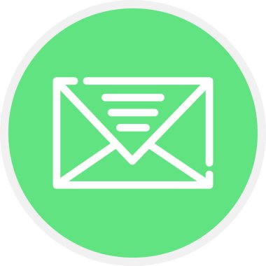 Harf Satırı Çemberi Basit Simge, Vektör İllüstrasyonu