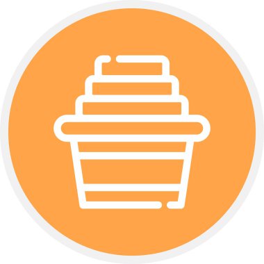 Çamaşır Sepeti Satırı Çemberi Basit Simge, Vektör Resimleri