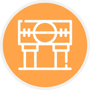 Pillory Hat Çemberi Basit Simge, Vektör İllüstrasyonu