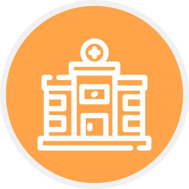 Tıbbi Laboratuar Satır Çemberi Basit Simge, Vektör Resimleri