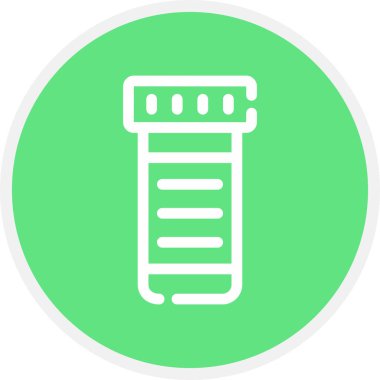 Test Tüpü Hattı Çemberi Basit Simge, Vektör İllüstrasyonu