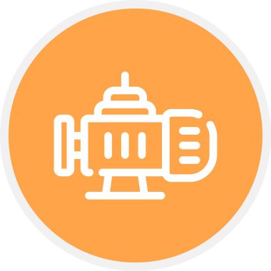 Su Pompası Hattı Çemberi Basit Simge, Vektör Resimleri