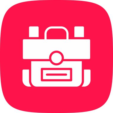 çanta basit simgesi, vektör çizim