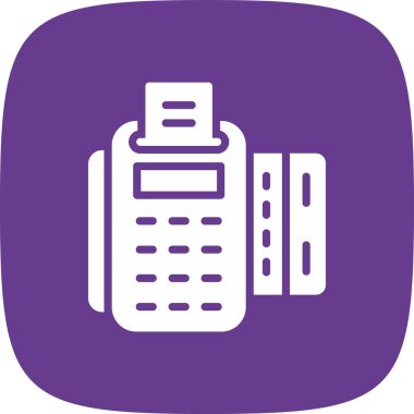 Kart Makinesi basit simgesi, vektör illüstrasyonu